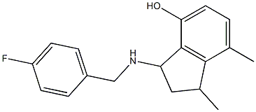3-{[(4-fluorophenyl)methyl]amino}-1,7-dimethyl-2,3-dihydro-1H-inden-4-ol 结构式