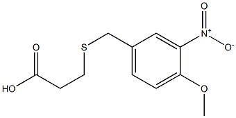 3-{[(4-methoxy-3-nitrophenyl)methyl]sulfanyl}propanoic acid 结构式