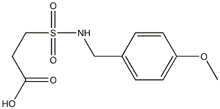 3-{[(4-methoxyphenyl)methyl]sulfamoyl}propanoic acid 结构式
