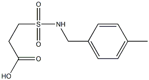 3-{[(4-methylphenyl)methyl]sulfamoyl}propanoic acid 结构式