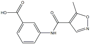 3-{[(5-methylisoxazol-4-yl)carbonyl]amino}benzoic acid 结构式