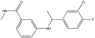 3-{[1-(3-chloro-4-fluorophenyl)ethyl]amino}-N-methylbenzamide 结构式