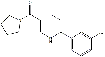 3-{[1-(3-chlorophenyl)propyl]amino}-1-(pyrrolidin-1-yl)propan-1-one 结构式