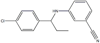 3-{[1-(4-chlorophenyl)propyl]amino}benzonitrile 结构式