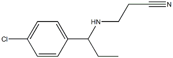 3-{[1-(4-chlorophenyl)propyl]amino}propanenitrile 结构式