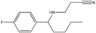 3-{[1-(4-fluorophenyl)pentyl]amino}propanenitrile 结构式