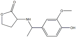 3-{[1-(4-hydroxy-3-methoxyphenyl)ethyl]amino}oxolan-2-one 结构式