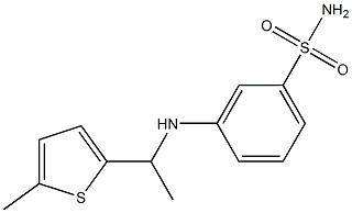 3-{[1-(5-methylthiophen-2-yl)ethyl]amino}benzene-1-sulfonamide 结构式