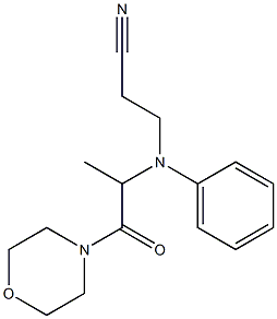 3-{[1-(morpholin-4-yl)-1-oxopropan-2-yl](phenyl)amino}propanenitrile 结构式