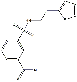 3-{[2-(thiophen-2-yl)ethyl]sulfamoyl}benzene-1-carbothioamide 结构式