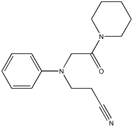 3-{[2-oxo-2-(piperidin-1-yl)ethyl](phenyl)amino}propanenitrile 结构式