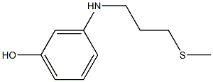 3-{[3-(methylsulfanyl)propyl]amino}phenol 结构式