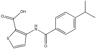 3-{[4-(propan-2-yl)benzene]amido}thiophene-2-carboxylic acid 结构式