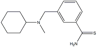 3-{[cyclohexyl(methyl)amino]methyl}benzenecarbothioamide 结构式