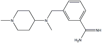 3-{[methyl(1-methylpiperidin-4-yl)amino]methyl}benzenecarboximidamide 结构式