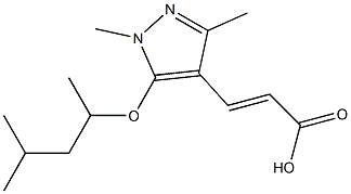 3-{1,3-dimethyl-5-[(4-methylpentan-2-yl)oxy]-1H-pyrazol-4-yl}prop-2-enoic acid 结构式