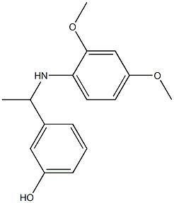 3-{1-[(2,4-dimethoxyphenyl)amino]ethyl}phenol 结构式