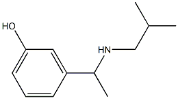 3-{1-[(2-methylpropyl)amino]ethyl}phenol 结构式