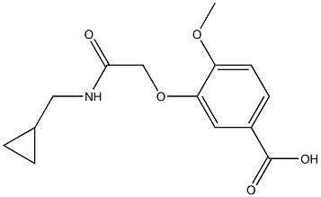 3-{2-[(cyclopropylmethyl)amino]-2-oxoethoxy}-4-methoxybenzoic acid 结构式