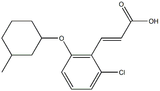 3-{2-chloro-6-[(3-methylcyclohexyl)oxy]phenyl}prop-2-enoic acid 结构式