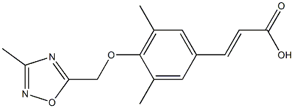 3-{3,5-dimethyl-4-[(3-methyl-1,2,4-oxadiazol-5-yl)methoxy]phenyl}prop-2-enoic acid 结构式