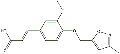 3-{3-methoxy-4-[(3-methyl-1,2-oxazol-5-yl)methoxy]phenyl}prop-2-enoic acid 结构式
