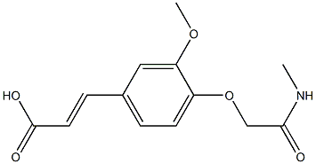 3-{3-methoxy-4-[(methylcarbamoyl)methoxy]phenyl}prop-2-enoic acid 结构式