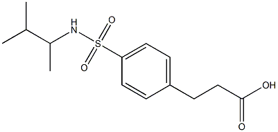 3-{4-[(3-methylbutan-2-yl)sulfamoyl]phenyl}propanoic acid 结构式