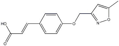 3-{4-[(5-methyl-1,2-oxazol-3-yl)methoxy]phenyl}prop-2-enoic acid 结构式