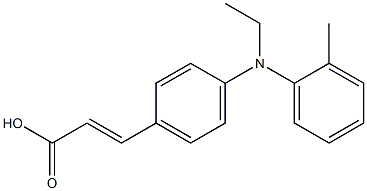 3-{4-[ethyl(2-methylphenyl)amino]phenyl}prop-2-enoic acid 结构式