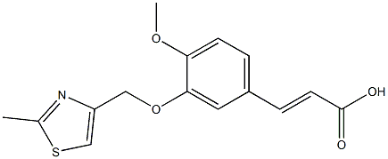 3-{4-methoxy-3-[(2-methyl-1,3-thiazol-4-yl)methoxy]phenyl}prop-2-enoic acid 结构式