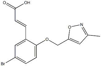 3-{5-bromo-2-[(3-methyl-1,2-oxazol-5-yl)methoxy]phenyl}prop-2-enoic acid 结构式