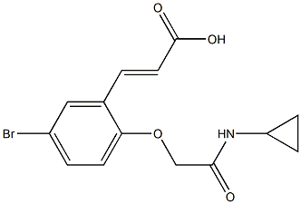 3-{5-bromo-2-[(cyclopropylcarbamoyl)methoxy]phenyl}prop-2-enoic acid 结构式