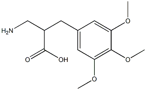 3-amino-2-[(3,4,5-trimethoxyphenyl)methyl]propanoic acid 结构式