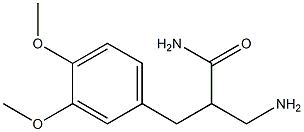 3-amino-2-[(3,4-dimethoxyphenyl)methyl]propanamide 结构式