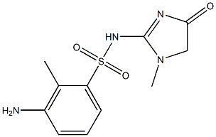 3-amino-2-methyl-N-(1-methyl-4-oxo-4,5-dihydro-1H-imidazol-2-yl)benzene-1-sulfonamide 结构式