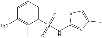 3-amino-2-methyl-N-(4-methyl-1,3-thiazol-2-yl)benzene-1-sulfonamide 结构式