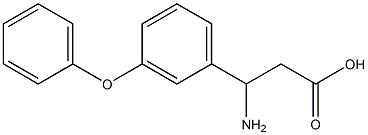 3-amino-3-(3-phenoxyphenyl)propanoic acid 结构式