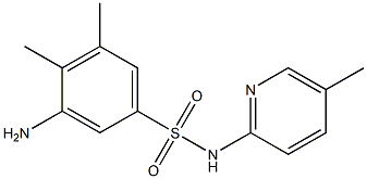 3-amino-4,5-dimethyl-N-(5-methylpyridin-2-yl)benzene-1-sulfonamide 结构式