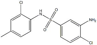 3-amino-4-chloro-N-(2-chloro-4-methylphenyl)benzene-1-sulfonamide 结构式