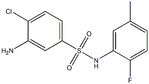 3-amino-4-chloro-N-(2-fluoro-5-methylphenyl)benzene-1-sulfonamide 结构式