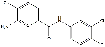 3-amino-4-chloro-N-(3-chloro-4-fluorophenyl)benzamide 结构式