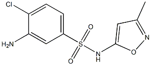 3-amino-4-chloro-N-(3-methyl-1,2-oxazol-5-yl)benzene-1-sulfonamide 结构式