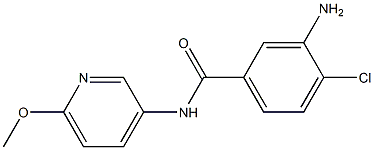 3-amino-4-chloro-N-(6-methoxypyridin-3-yl)benzamide 结构式