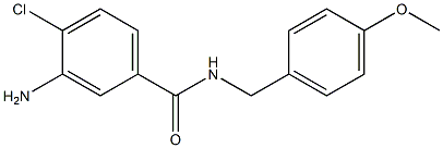 3-amino-4-chloro-N-[(4-methoxyphenyl)methyl]benzamide 结构式