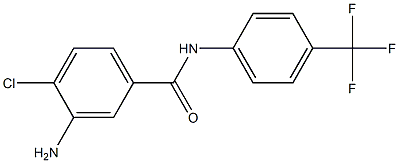 3-amino-4-chloro-N-[4-(trifluoromethyl)phenyl]benzamide 结构式