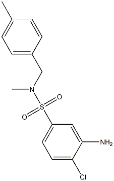 3-amino-4-chloro-N-methyl-N-[(4-methylphenyl)methyl]benzene-1-sulfonamide 结构式