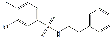 3-amino-4-fluoro-N-(2-phenylethyl)benzene-1-sulfonamide 结构式