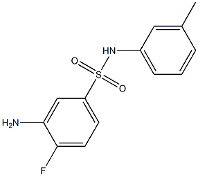 3-amino-4-fluoro-N-(3-methylphenyl)benzene-1-sulfonamide 结构式