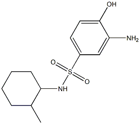 3-amino-4-hydroxy-N-(2-methylcyclohexyl)benzene-1-sulfonamide 结构式